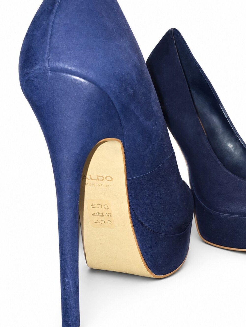 ALDO Kassandra Navy Blue Platform Pumps Stiletto Heels - Size 10 - Picture 8 of 10